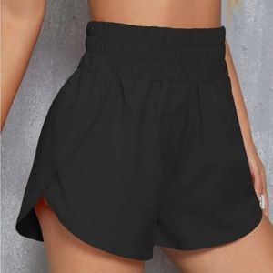 Black wrap detail shorts